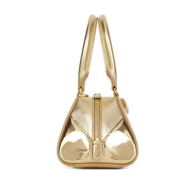 Givenchy Antigona East-west Mini Bag In Laminated Leather In Gold