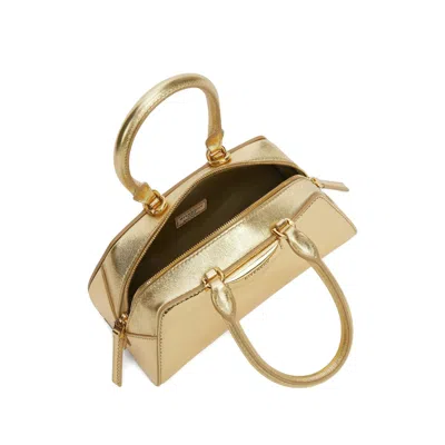 Givenchy Antigona East-west Mini Bag In Laminated Leather In Gold