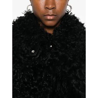 Golden Goose Osanne Jacket Curly Shearling In Black