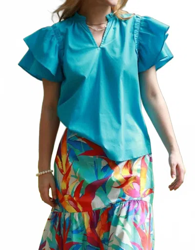 Maude Vivante Women's Dani Top In Aqua In Blue