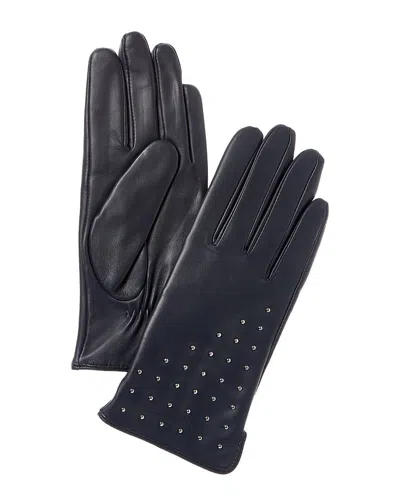 Bruno Magli Cashmere-lined Leather Gloves In Blue