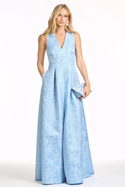Sachin & Babi Sachin And Babi Brooklynne Gown In Blue