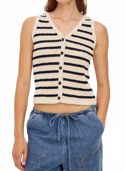 Rails Sade Stripe Vest In Ivory Navy Stripe In Multi