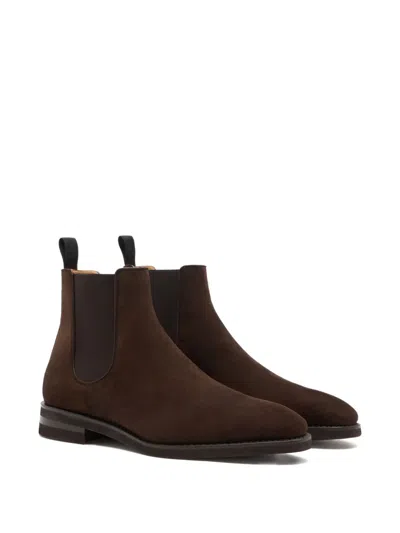 Bally Scribe Un Suede Boots In Brown