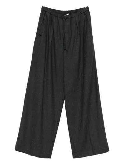 Closed Wool Blend Trousers In Gray