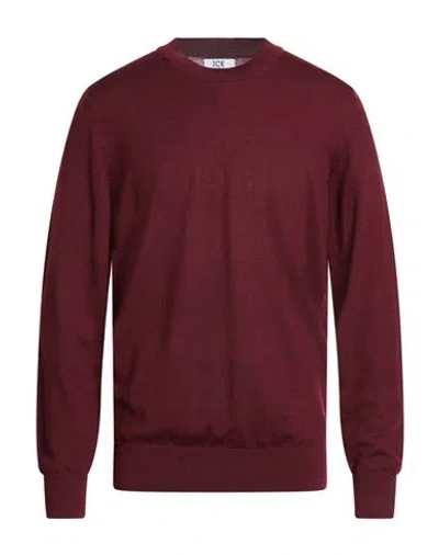 Ice Iceberg Man Sweater Burgundy Size Xxl Wool In Red