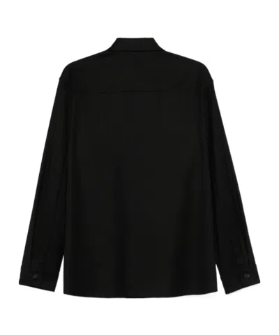 Canali Long-sleeved Casual Jacket In Black