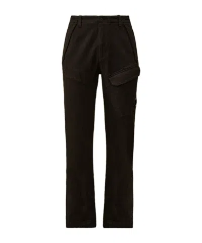 C.p. Company Moleskin Stretch Cargo Pants In Brown