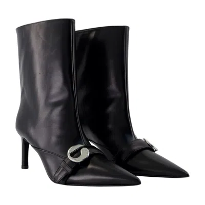 Coperni 75mm Belted Boots In Black
