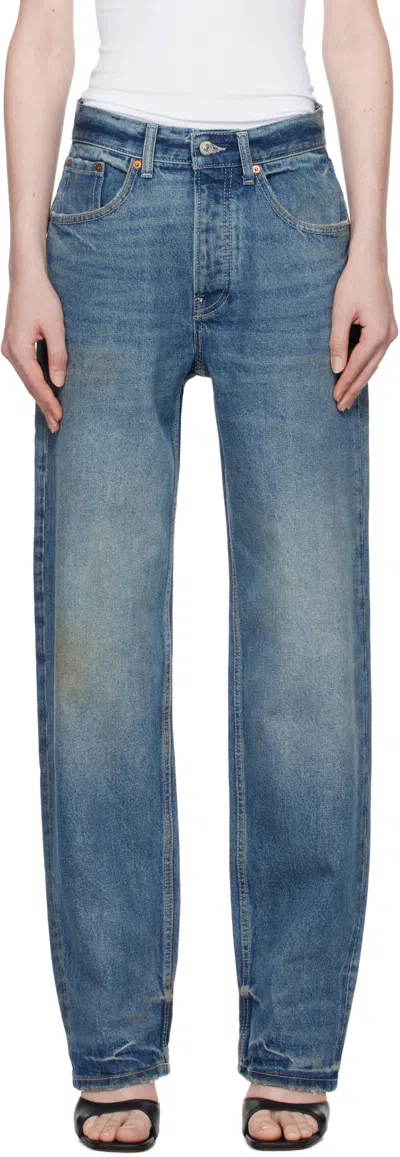 Aya Muse Straight-leg Style Jeans In Blue