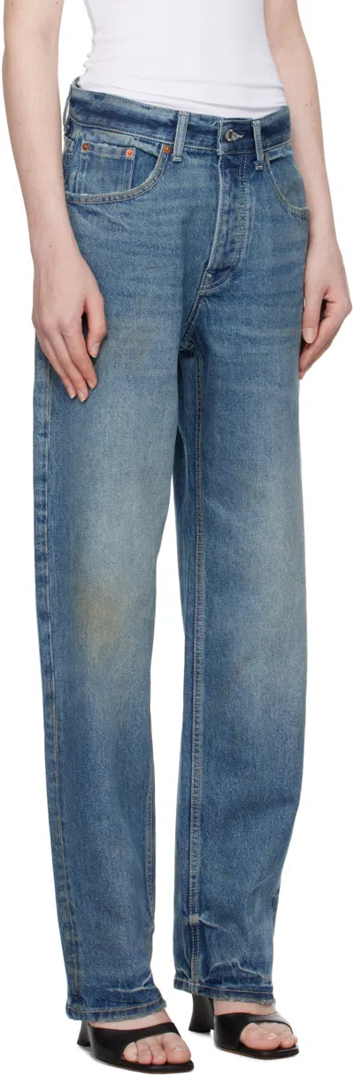 Aya Muse Straight-leg Style Jeans In Blue