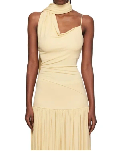 Aya Muse Fine Shoulder Strap Halter-neck Style In Neutral
