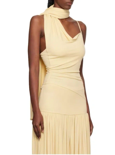 Aya Muse Fine Shoulder Strap Halter-neck Style In Neutral