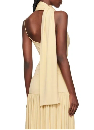 Aya Muse Fine Shoulder Strap Halter-neck Style In Neutral