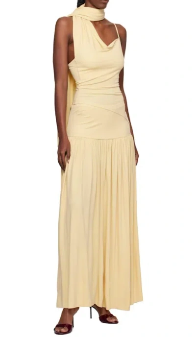 Aya Muse Fine Shoulder Strap Halter-neck Style In Neutral