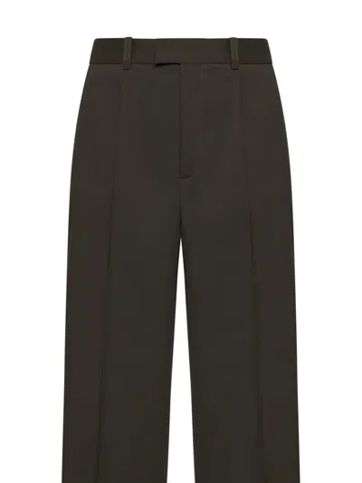 Rohe High-waisted Pleated Casual Pants In Black