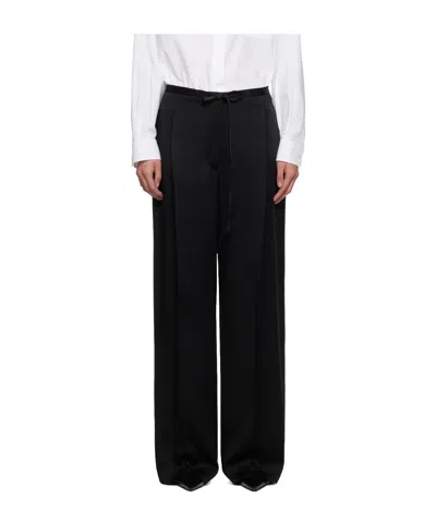 Rohe Drawstring Waist Casual Pants In Black