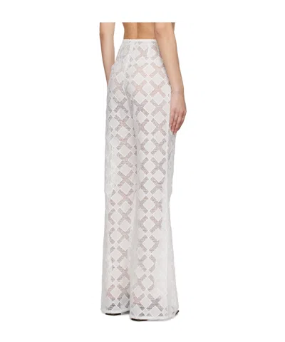 Tove Translucent Tulle Casual Pants In White