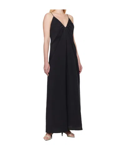 Rohe Pleated Slip Dress In Black