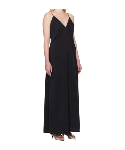 Rohe Pleated Slip Dress In Black