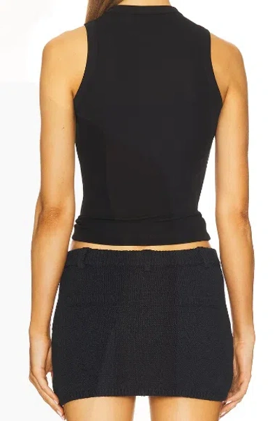 Aya Muse Plain Weave Knitted High-neck Pullover In Black