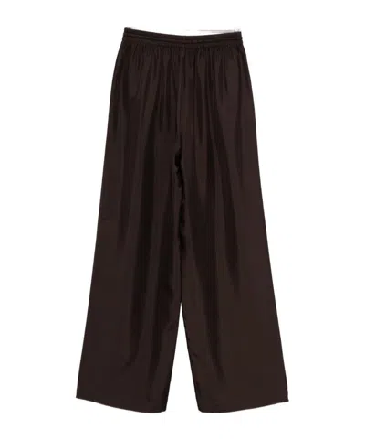 Rohe Drawstring-waist Silk Trousers In Black