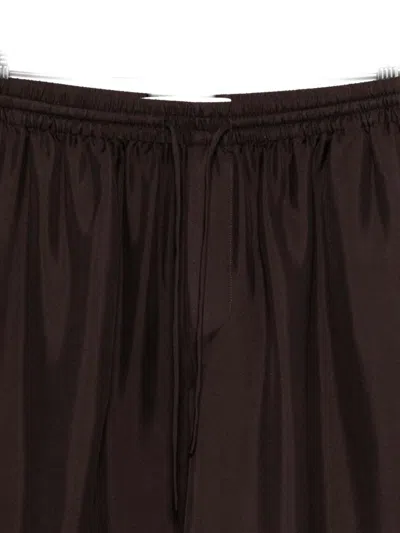 Rohe Drawstring-waist Silk Trousers In Black