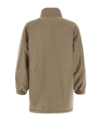 Auralee Fulling Flannel Coat In Brown