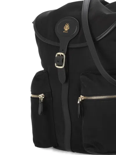 Bally Logo-print Backpack In Black