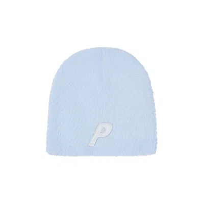 Pre-owned Palace Faux Mohair P Nein Cuff Beanie 'skyline Blue' | Men's Size Onesize