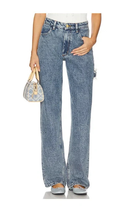 Tanner Fletcher Gender Inclusive Sid Lace Loop Straight Leg Carpenter Jeans In Blue