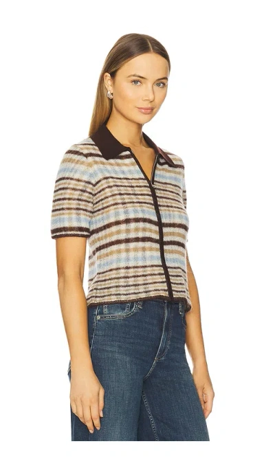Rag & Bone Womens Ivrmt Leva Striped Wool-blend Top In Multi