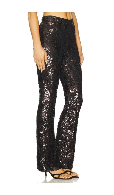 Veronica Beard Collier Sequined Satin Flared Pants In Burgundy