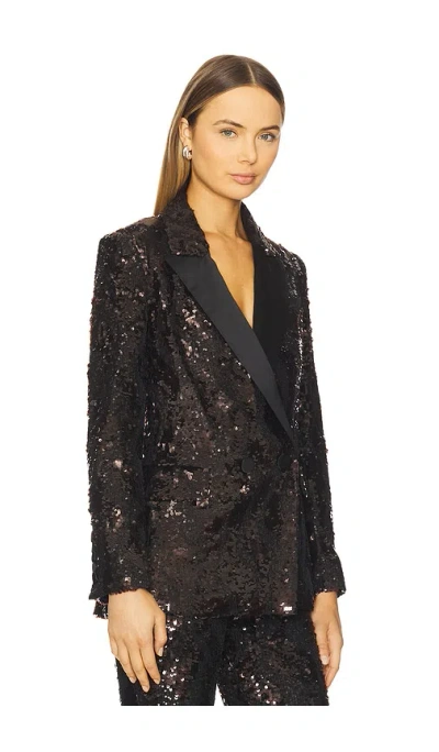 Veronica Beard Sevyn Sequin Double Breasted Dickey Evening Jacket In Black