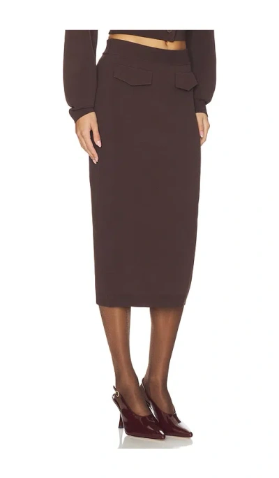 Ser.o.ya Opal Knit Midi Skirt In Brown