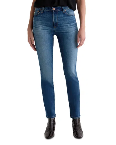 Ag Mari Mid Rise Slim Straight Leg Jeans In 12 Years Assumption In Blue