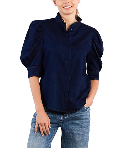 Billy T Super Puff Sleeve Shirt In Blue