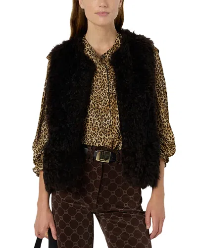 Gerard Darel Arletty Ruffled Blouse In Brown