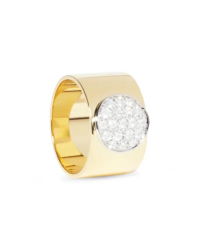 Dinh Van Platinum & 18k Yellow Gold Anthea Diamond Pave Cluster Ring In Gold