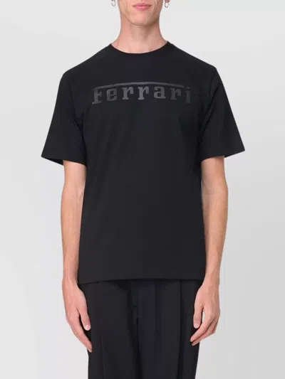 Ferrari Black Cotton T-shirt