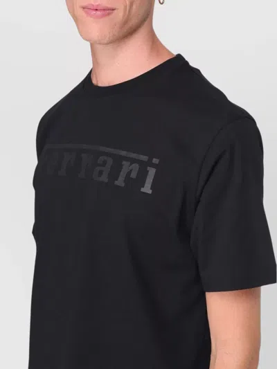 Ferrari Black Cotton T-shirt