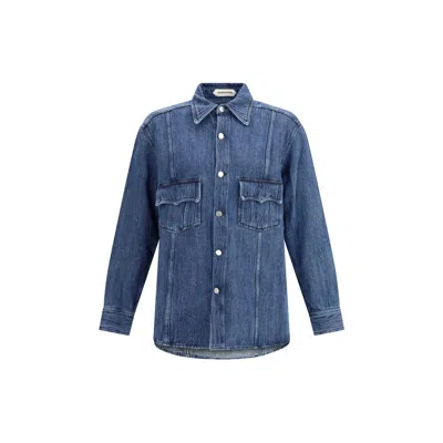 Namacheko Han Long-sleeve Denim Shirt In Blue