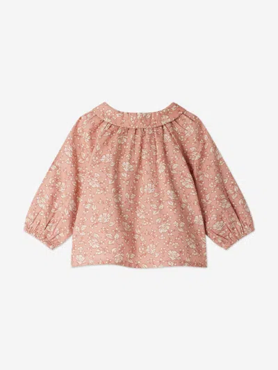 Bonpoint Baby Girls Floral Domino Blouse In Pink