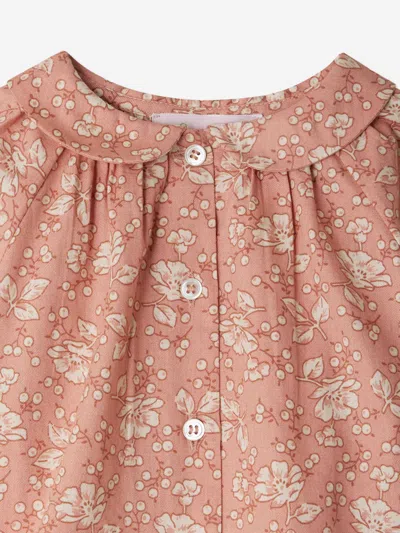 Bonpoint Baby Girls Floral Domino Blouse In Pink