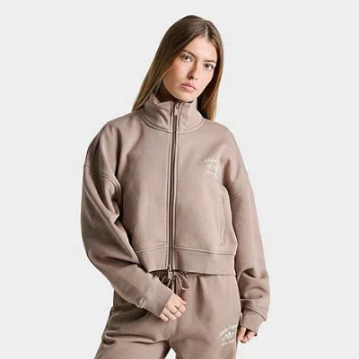 Adidas Originals Women's Originals Cropped Full-zip Jacket In Brown