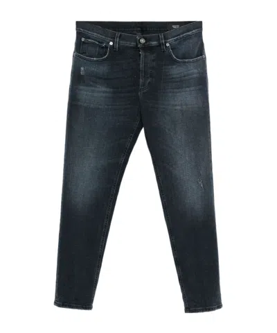 Dondup Belt-loop Jeans In Black