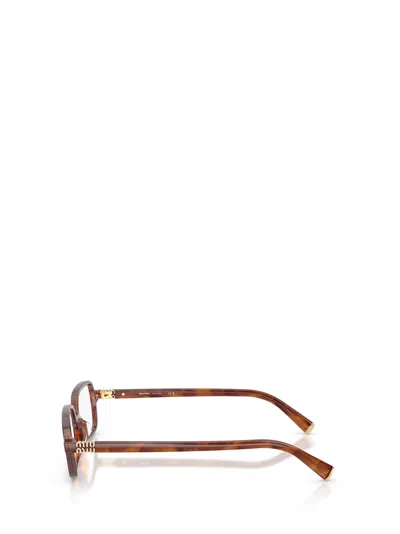 Miu Miu Full-frame Plain Glasses In Brown