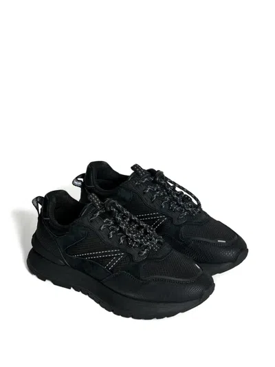 Hoff City Of Road Suede Panelled Sneakers In Black