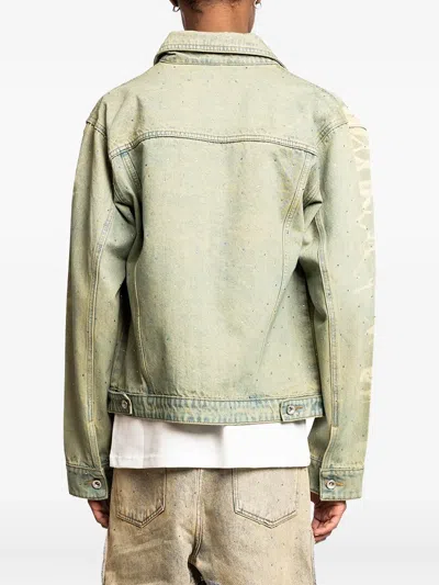 Who Decides War Unfurled Embroidered-panel Denim Jacket In Blue