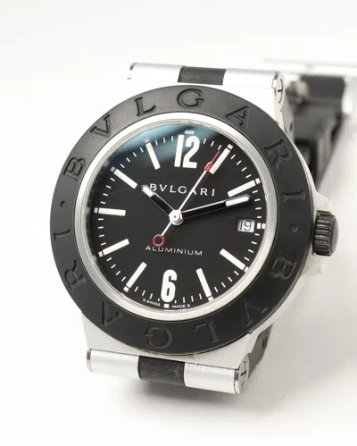 Bvlgari Diagono Aluminum 40mm Ref Bb40at Watch In Black